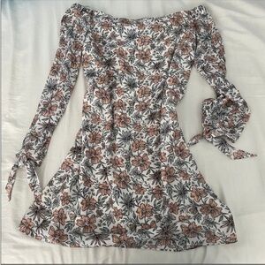 Sam Edelman Floral Off-shoulder Long Sleeve Dress